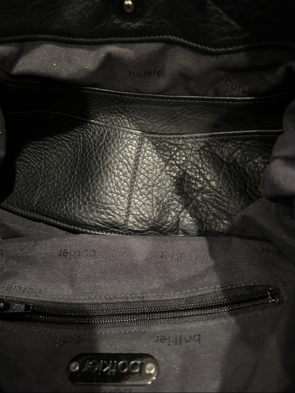 Botkier Black Pebbled Leather Hobo Shoulder Bag - Picture 7 of 7